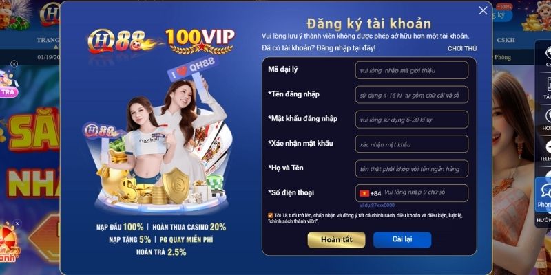 Mở account tận hưởng game bất tận