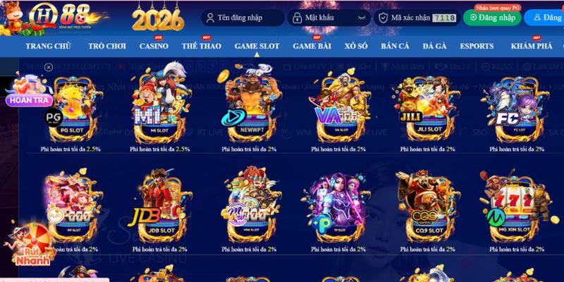 Slot QH88 bùng nổ cơn lốc nổ hũ với hàng ngàn tựa game đỉnh cao